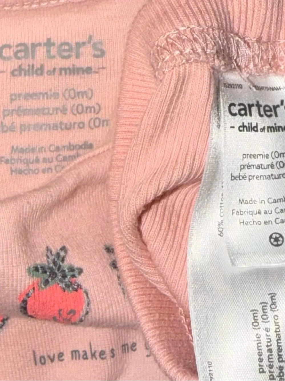 Carters soft pink